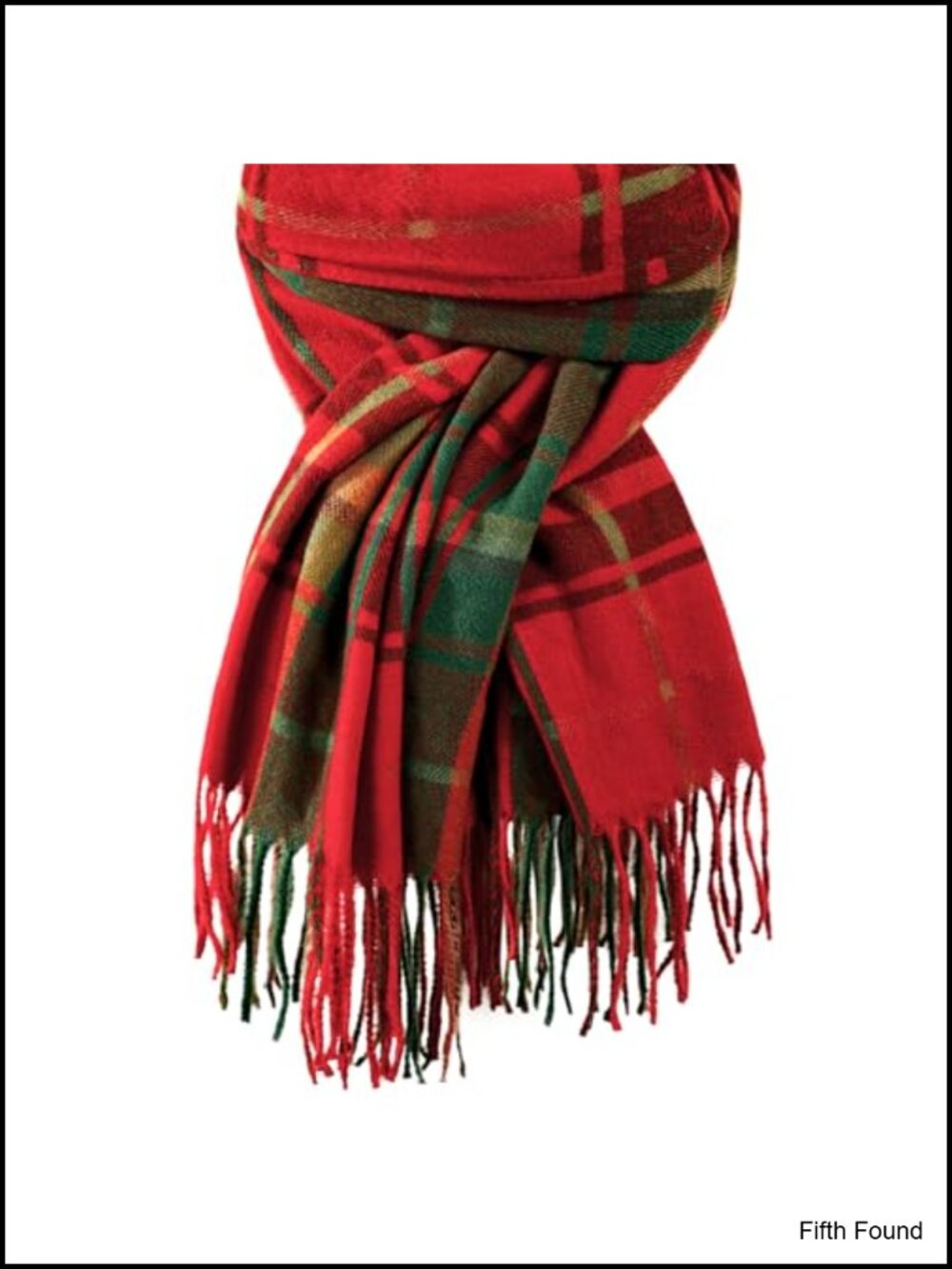 Oversized Long Blanket Plaid Shawl Wrap Winter Scarf with Tassels